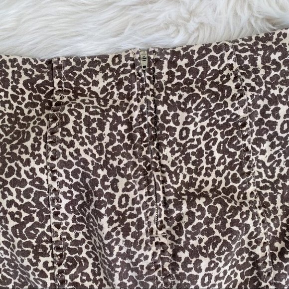 Free People Cheetah Cream and Tan Mini Skirt - Picture 3 of 7